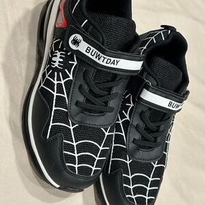 Black and White Spider Web Sneakers